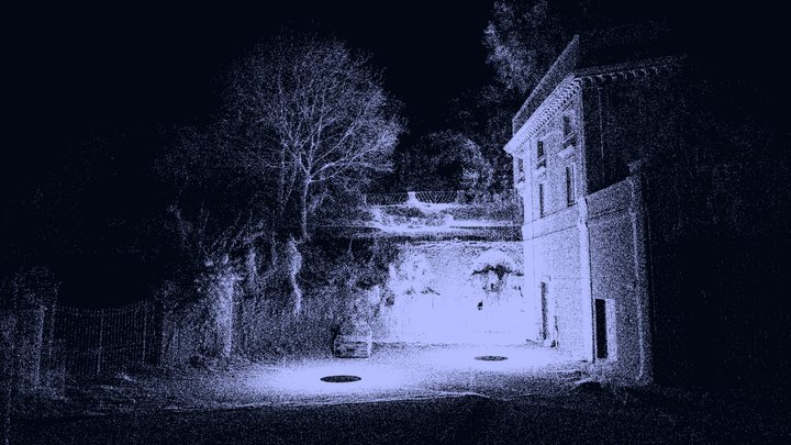 Courtyard, Lidar 3D scanning, point cloud 3D Model