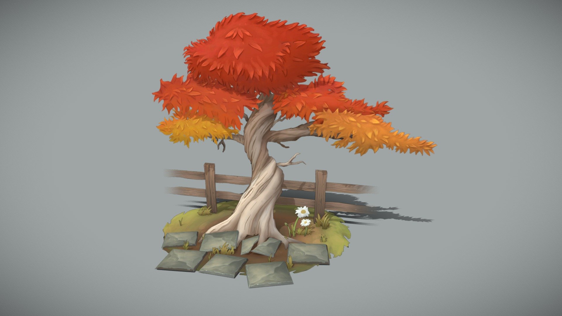 2.5D Tree CGMA - 3D Model By JamesForrest [f0d717e] - Sketchfab