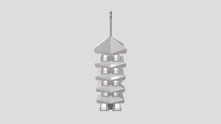 Japanese tower 3D Model