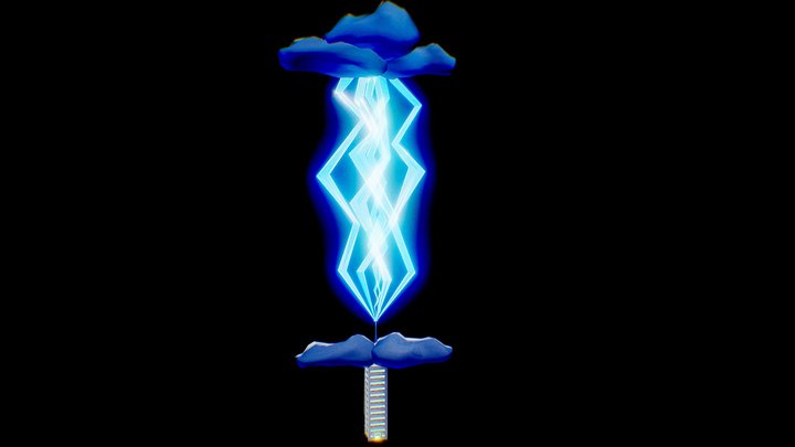 Lightning Strike Sword 3D Model