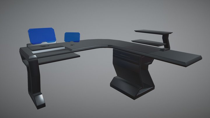 Futuristic Desk 3D Model