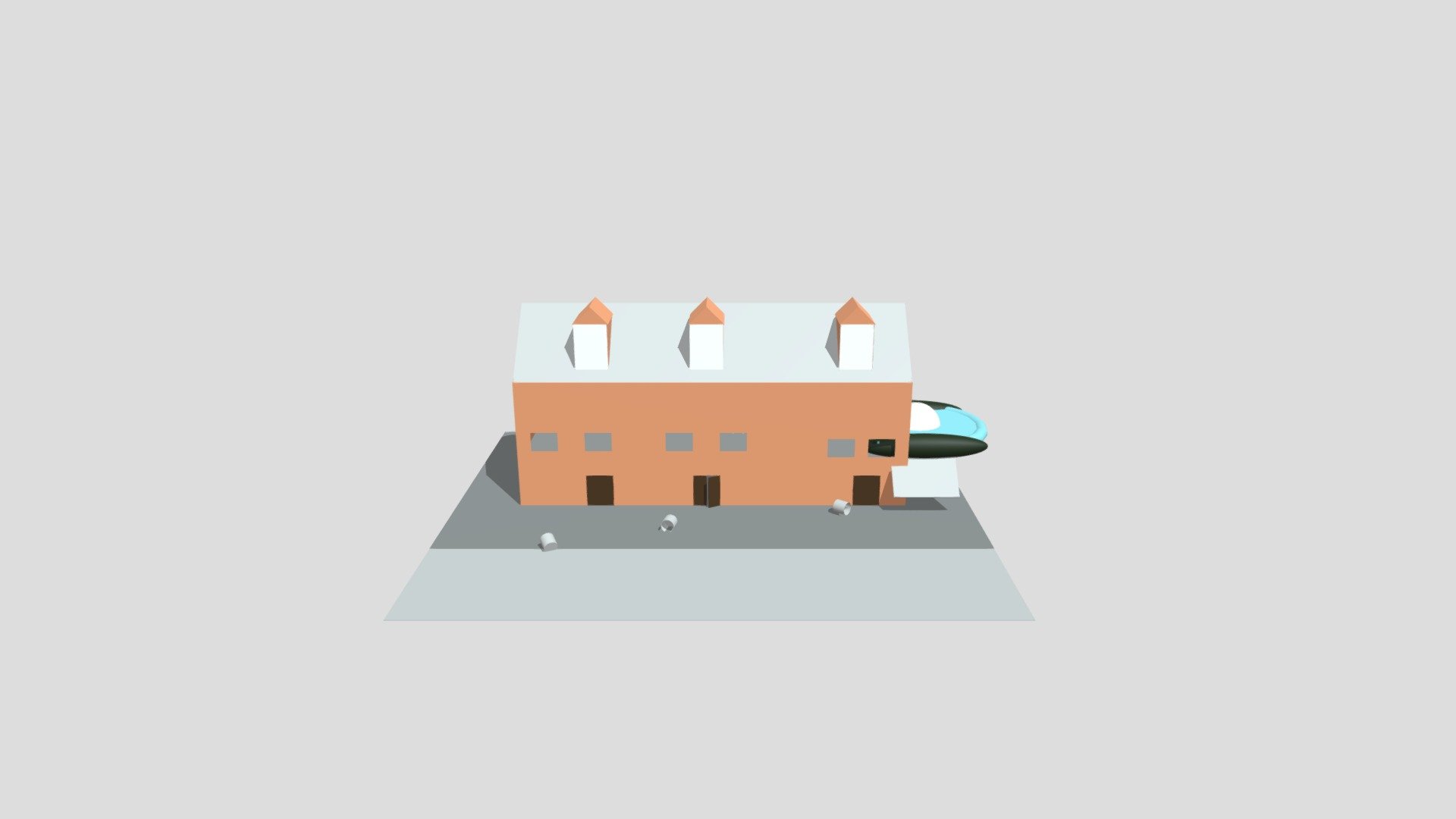 Sceneofhousewith UFO First Try