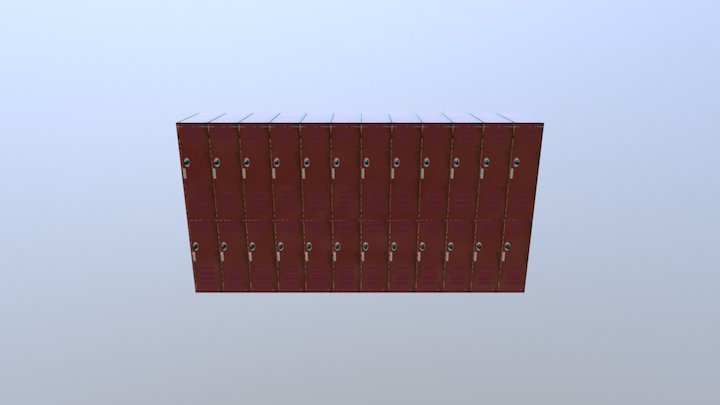 High School Locker 3D Model