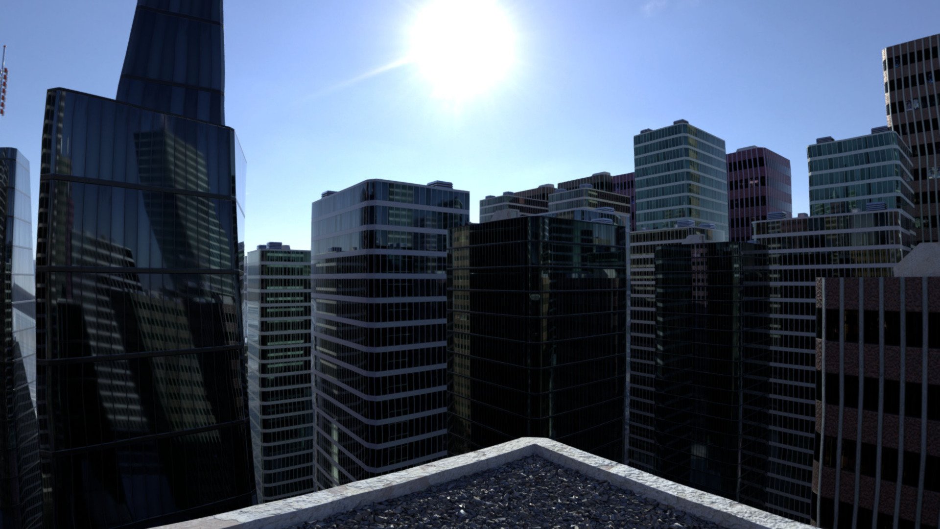 City Rooftop Day Skybox - Download Free 3d Model By Luis Vidal (@luis 