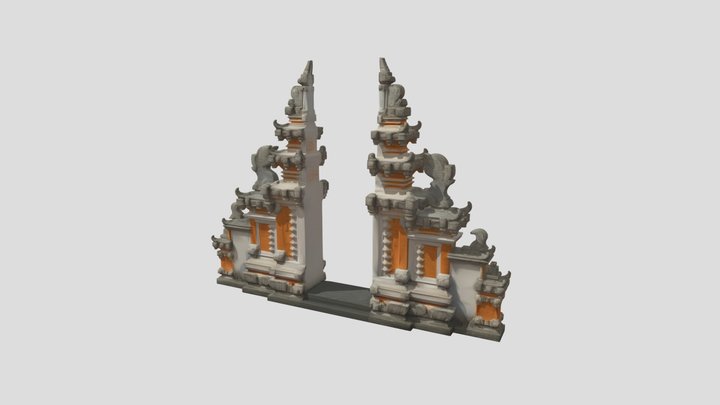 Gapura Candi Bali 3D Model