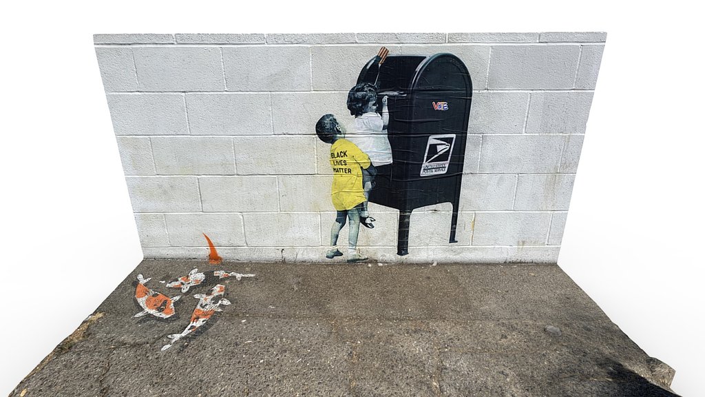 Black Lives Matter Post Office Box Street Art