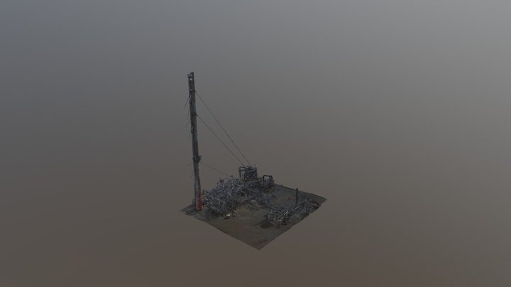 Gas Plant 300 mm decimation 3D Model