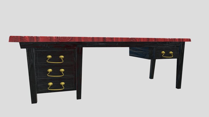 Hello Neighbor 2 Grey Manor Desk 3D Model