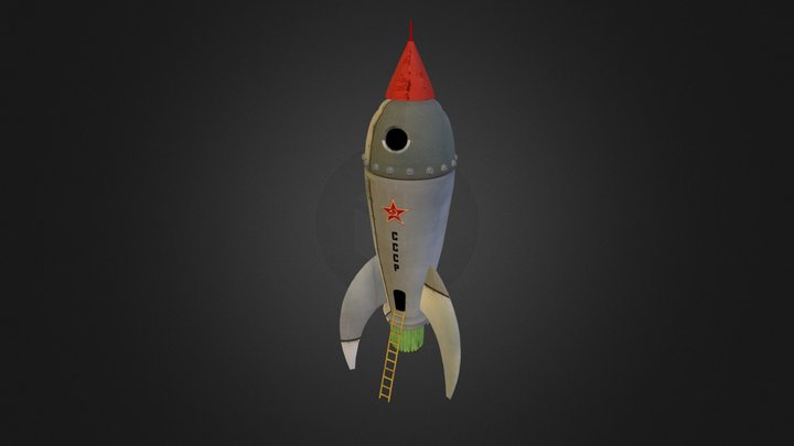 Toy Rocket CCCP 3D Model