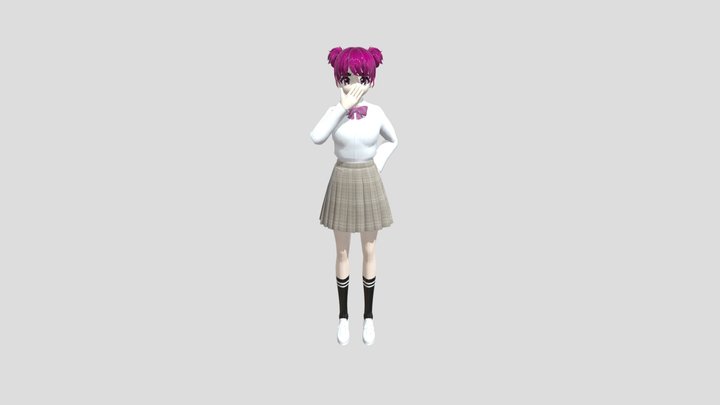 anime girl 3D Model