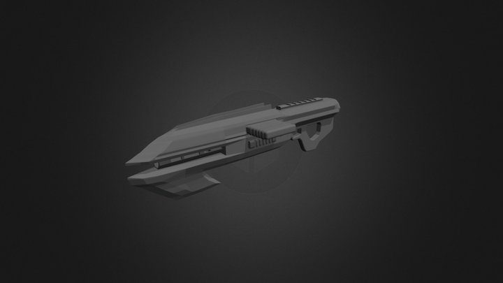 Energy Rifle Low Poly 3D Model