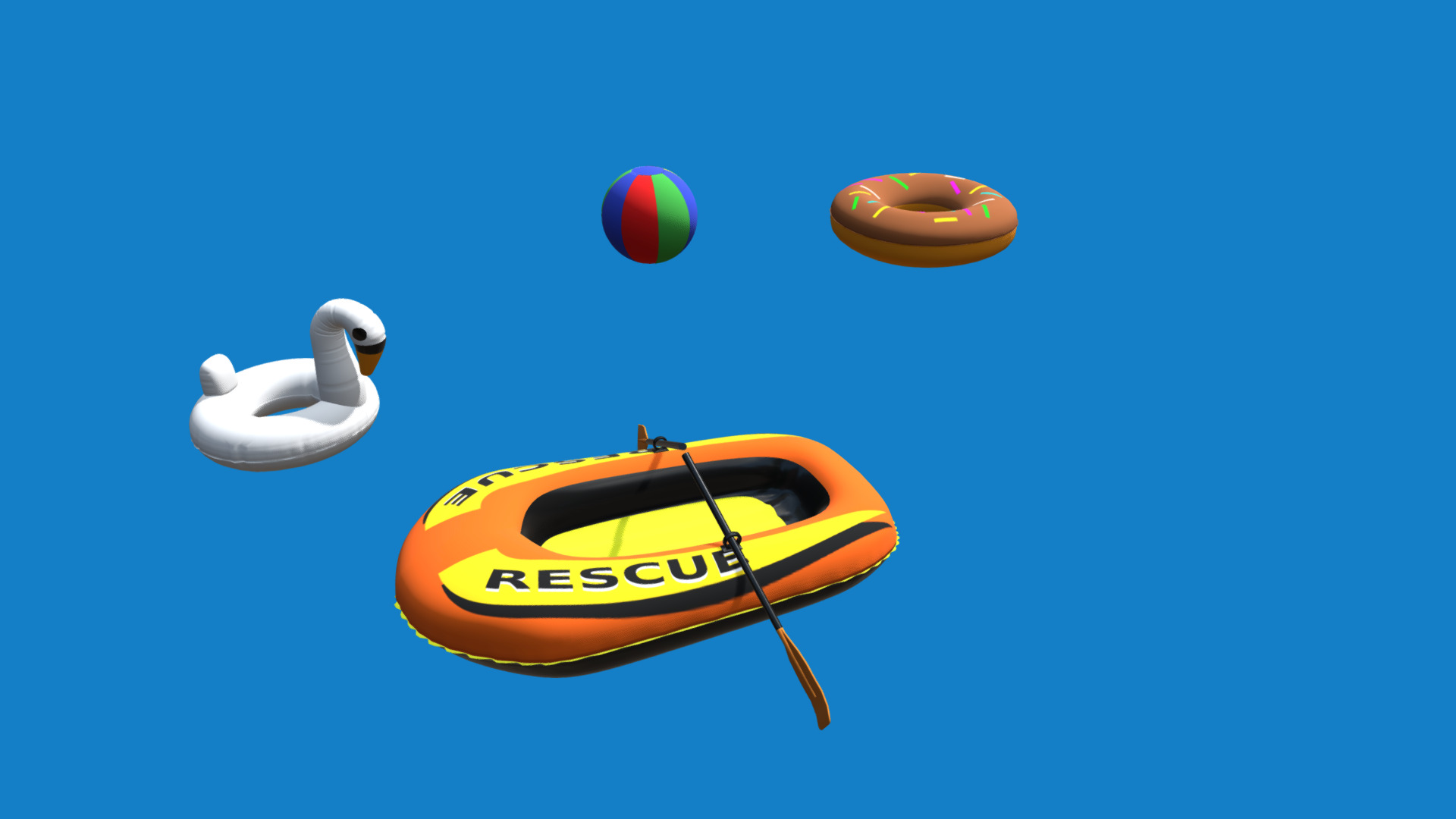 3D model Inflatable Pool Toys - This is a 3D model of the Inflatable Pool Toys. The 3D model is about logo.