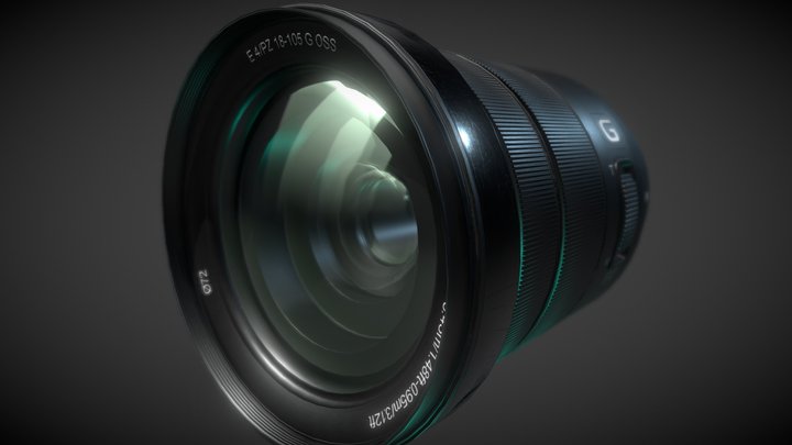SONY PZ 18105G OSS F/4 Lens 3D Model