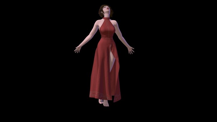 egyptian dress fbx 3D Model