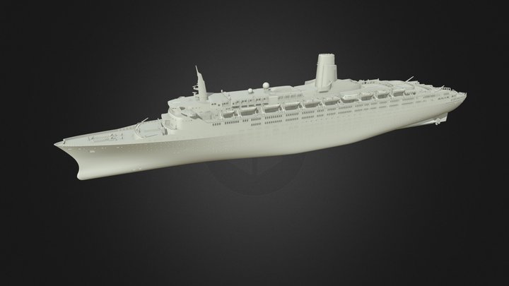 RMS Queen Elizabeth 2 (QE2) 3D Model