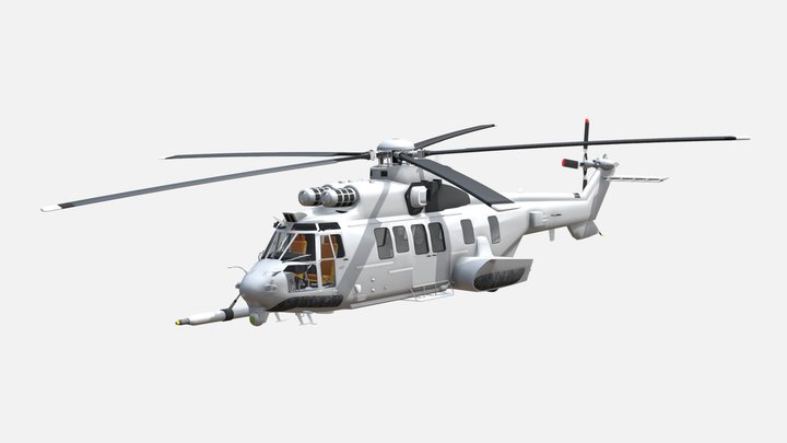 3d model Helicopter EC-725 3D Model