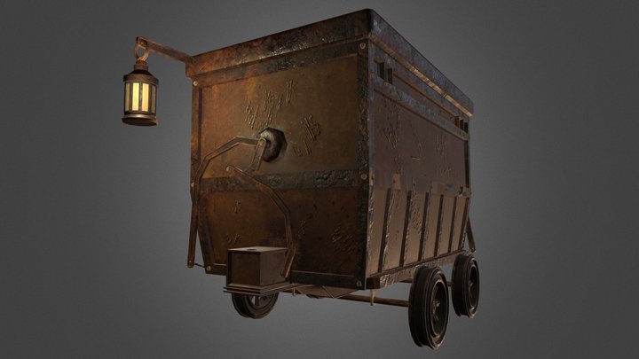 Mining Cart 3D Model