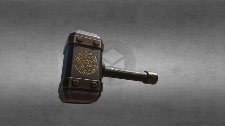 Stylized Hammer 3D Model