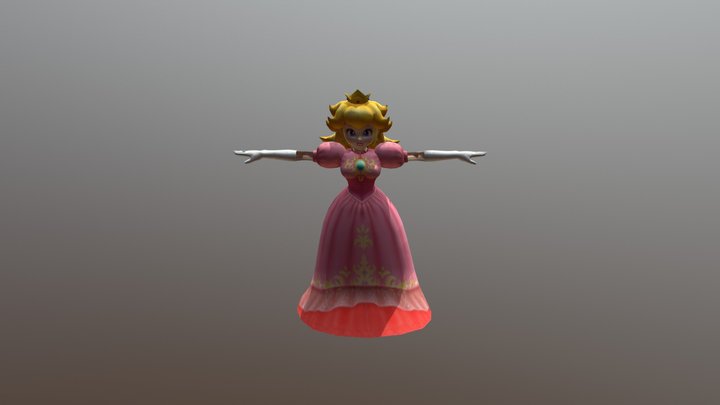 Game Cube - Super Smash Bros Melee - Peach 3D Model