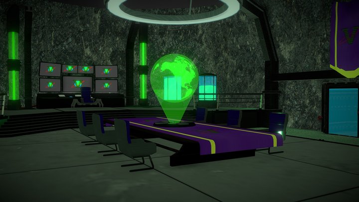 generic villain base 3D Model