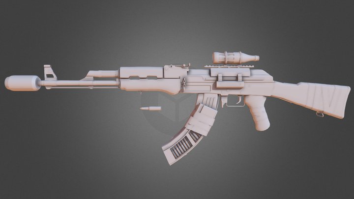 AK47 (Wasteland Guardian) 3D Model