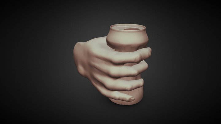 Day18: Hand Holding Soda Can 3D Model