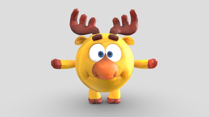 Смешарики лосяш/gogoriki doco,(не риг) – Modello 3D gratuito STL