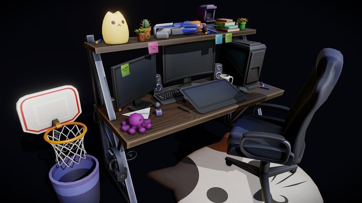 Game Dev Workstation 3D Model