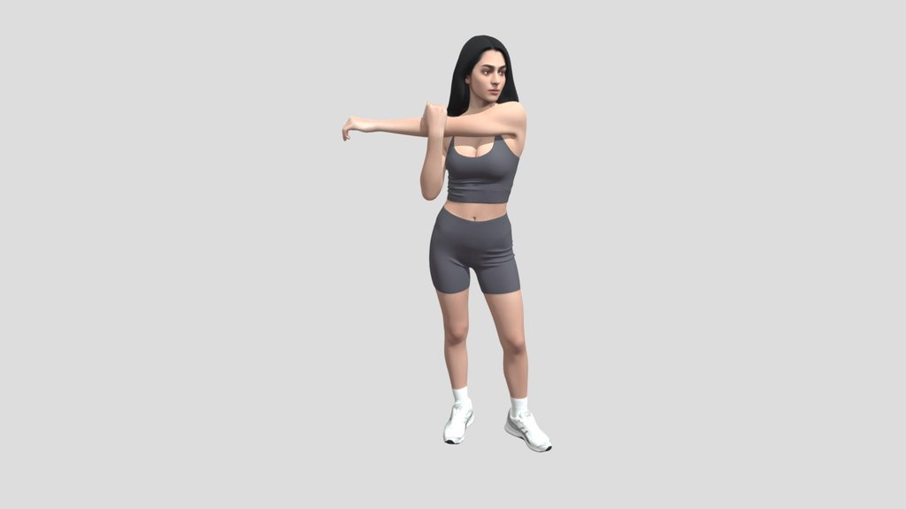 Warm-Up Stretch in Gray Fitnesswear
