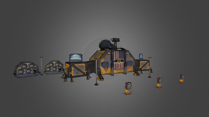 Gaz Station 3D Model