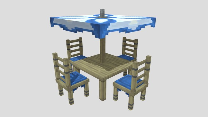 Table And Chairs 3D Model