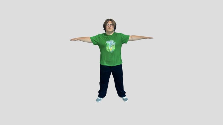 Person standing with arms outstretched