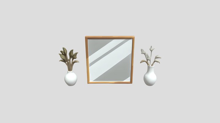 Simple Mirror Frame 3D Model Interior Prop – Modèle 3D gratuit STL
