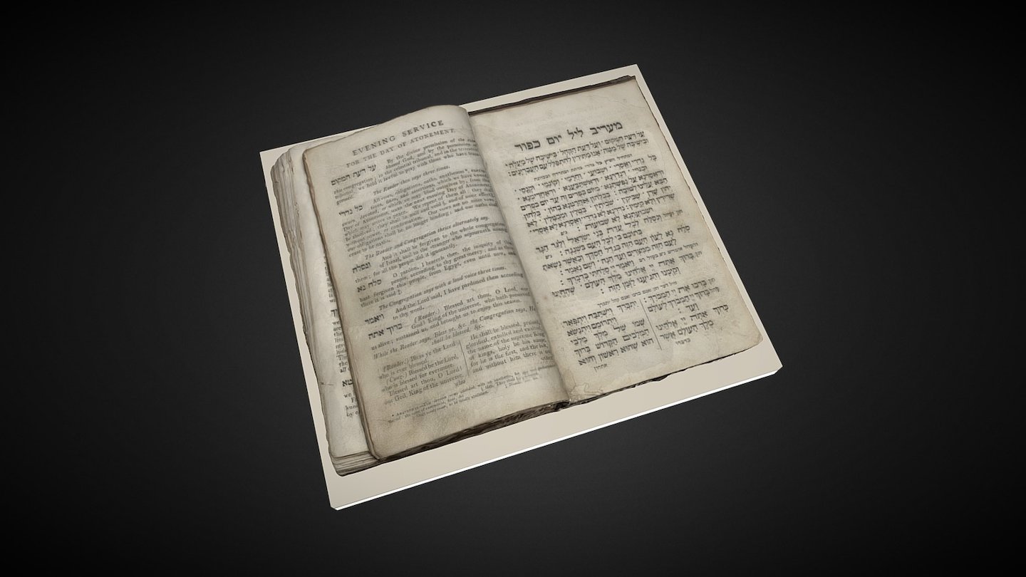 Prayer book Open — Sketchfab embed 3D viewer