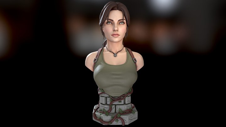 Lara Croft Busto - Tomb Raider – Kostenloses 3D-Modell STL