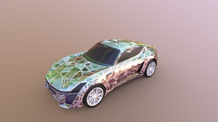 XTAON Art car Challenge - The X-Taon R.G.B. 3D Model