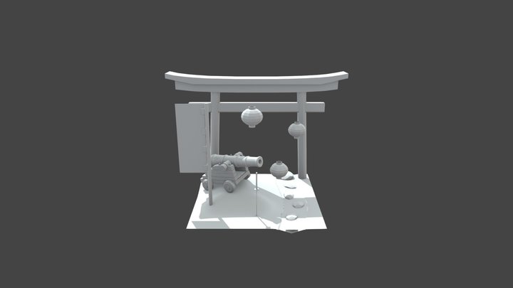 Cannon_Environment_Bake 3D Model