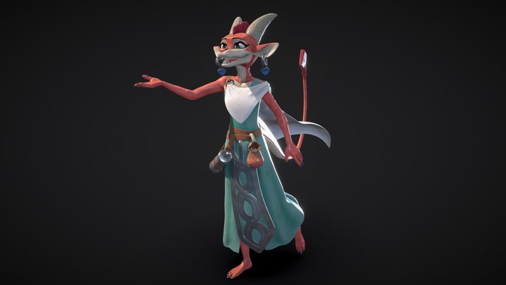 Vin | DAE Stylized Crea. Assignment 3D Model