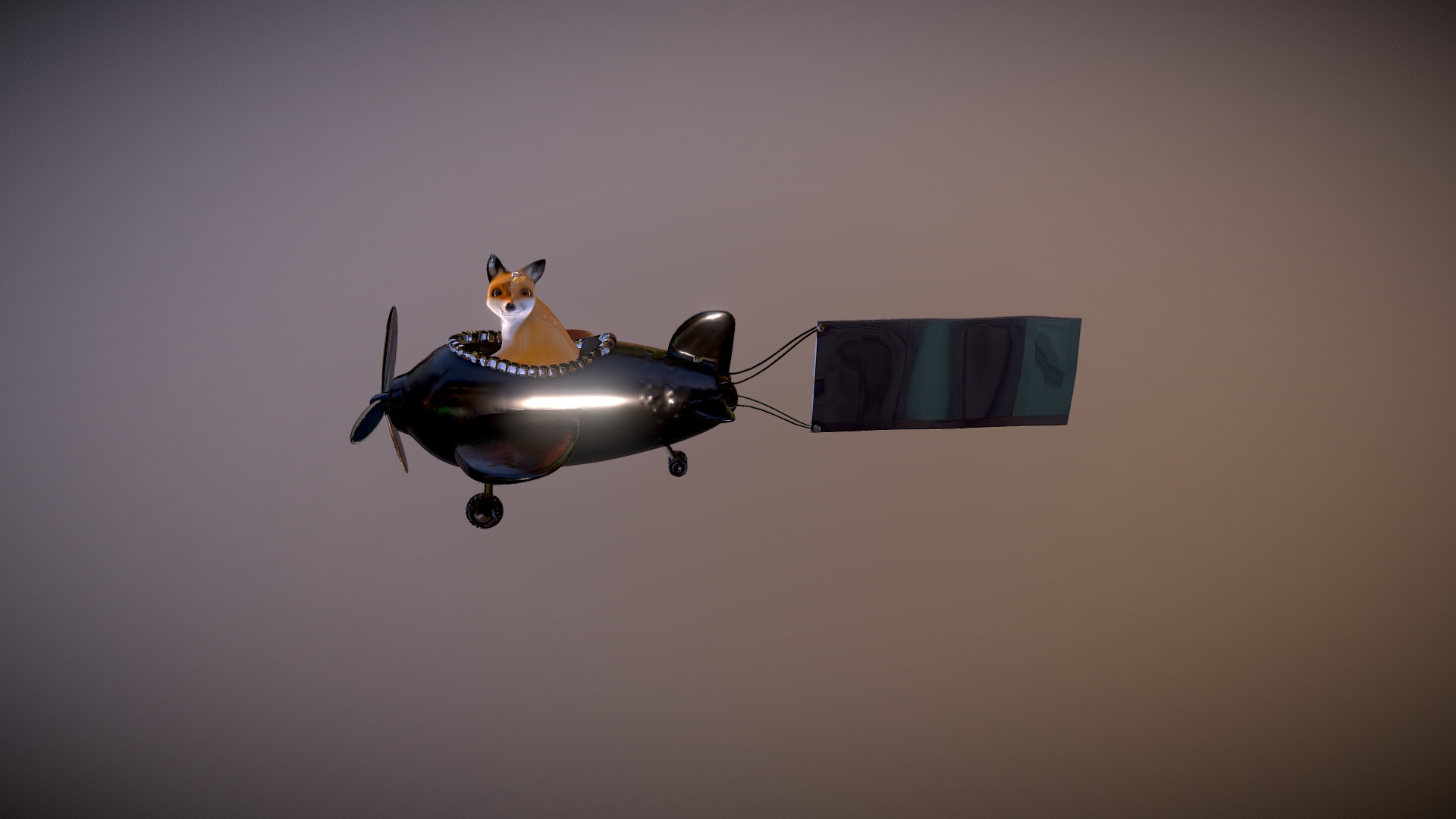 UCBUGG Fox W/ Plane Try 2 - 3D Model By RachelThom7 [f0f6dc4] - Sketchfab