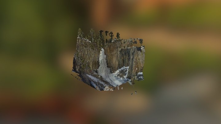 Palisades Falls in Winter Hylite, MT 3D Model