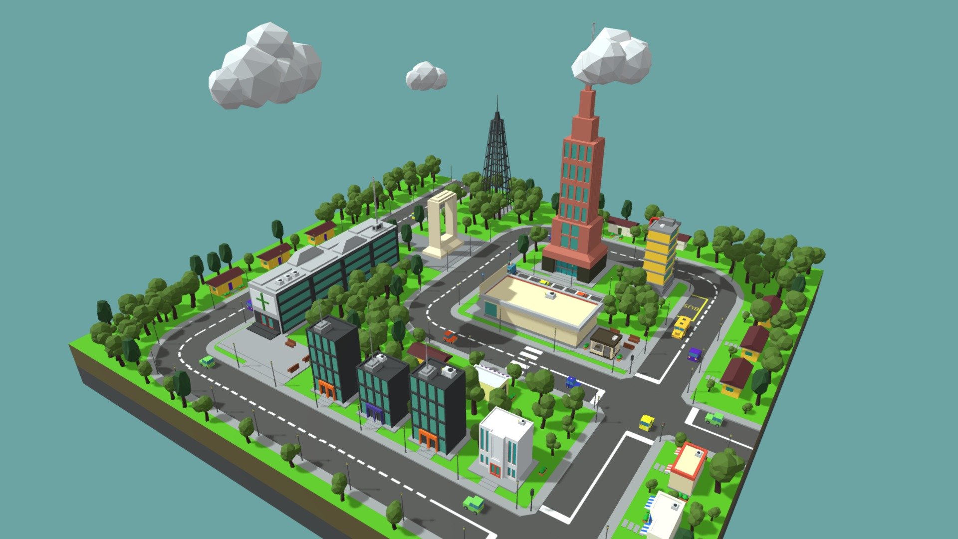 Lowpoly City - Download Free 3D model by Cedric ASA (@Cedric01 ...