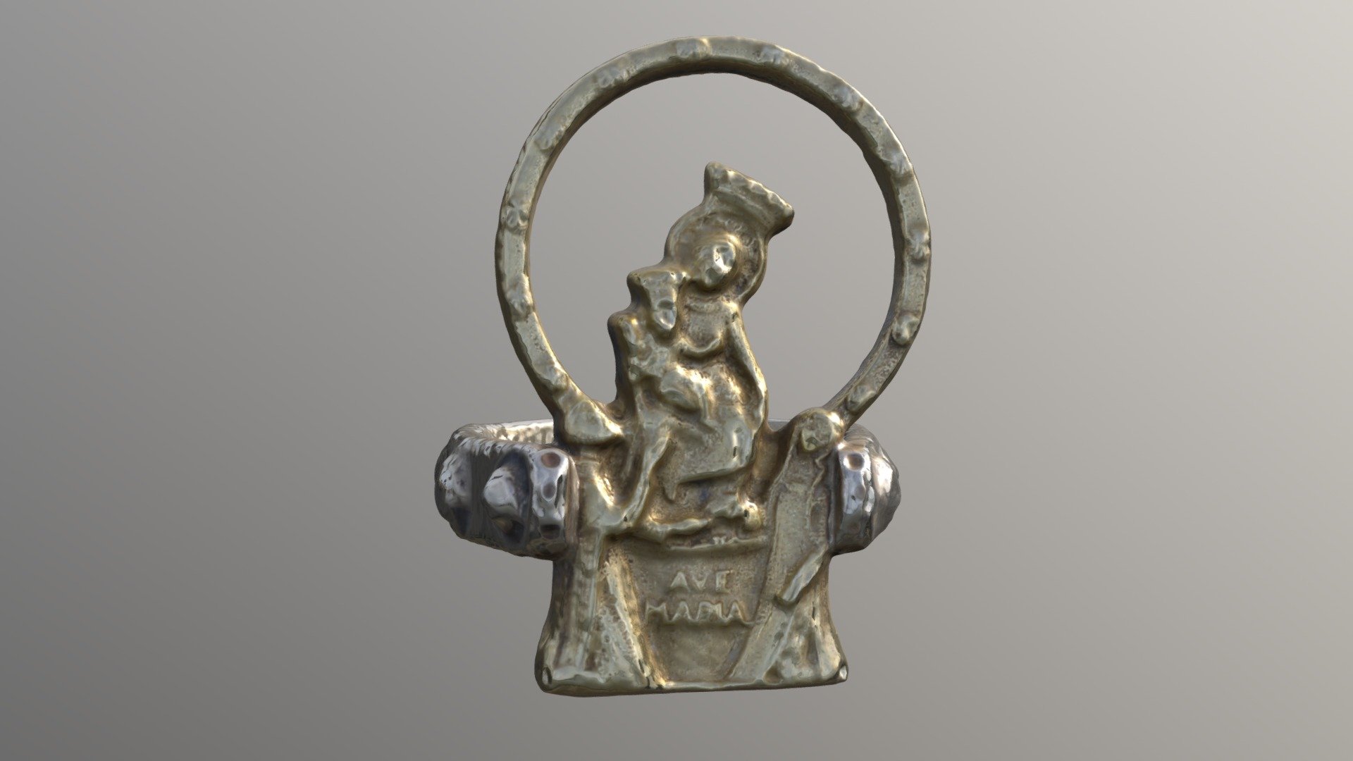 Anello Maria in trono con bambino