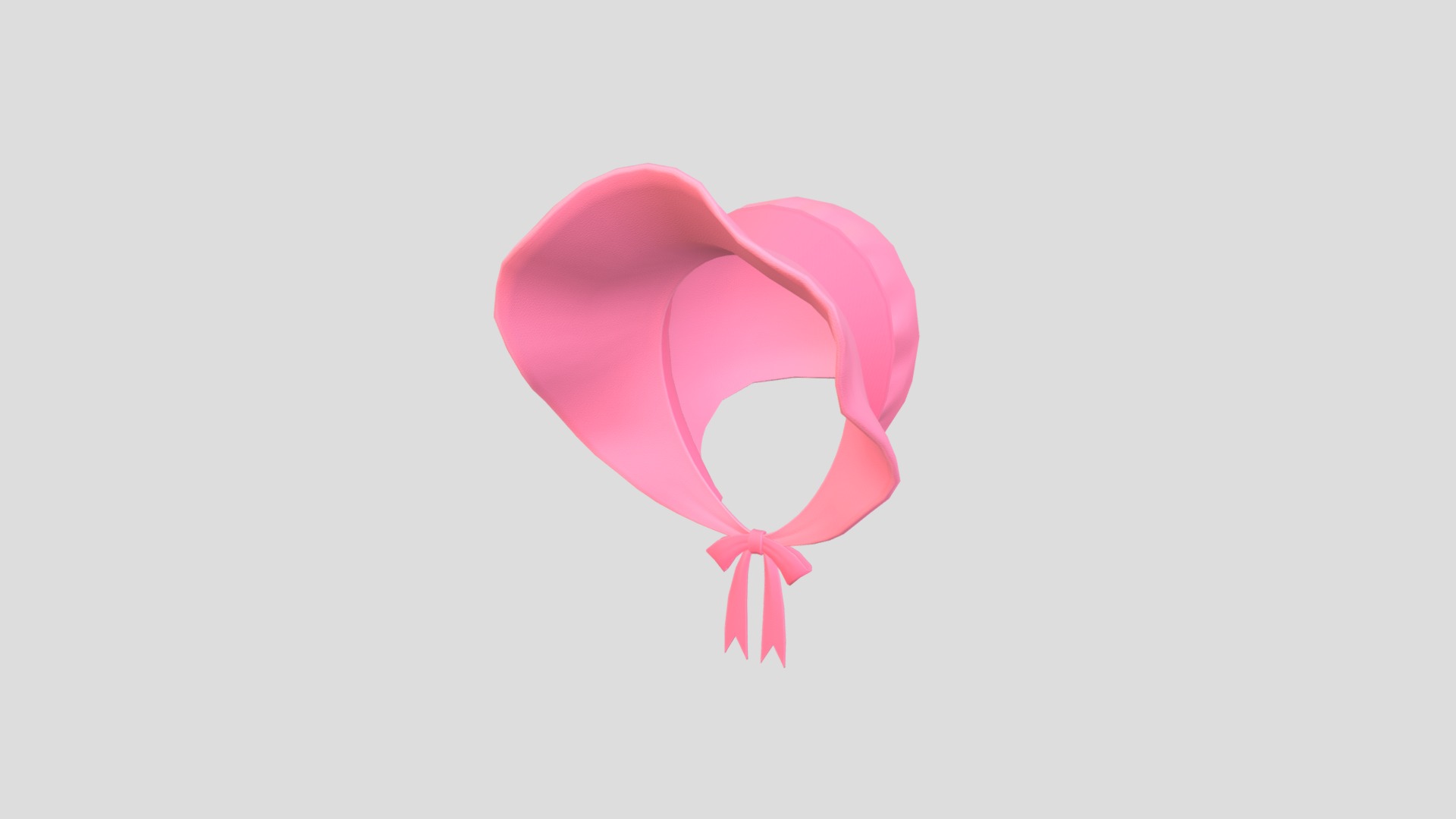 3D model Pink Bonnet Hat - This is a 3D model of the Pink Bonnet Hat. The 3D model is about logo.