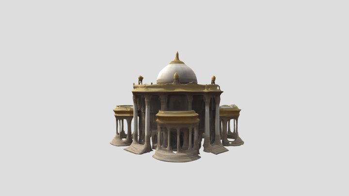 Fort, Tajmahal 3d fbx 3D Model