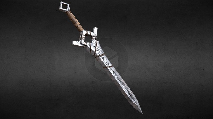 Viking Sword with Runes – Game-Ready 3D Model 3D Model