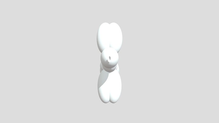 Cane di Jeff Koons 3D Model