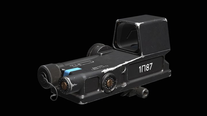 1p87 valdai weapon sight 3D Model