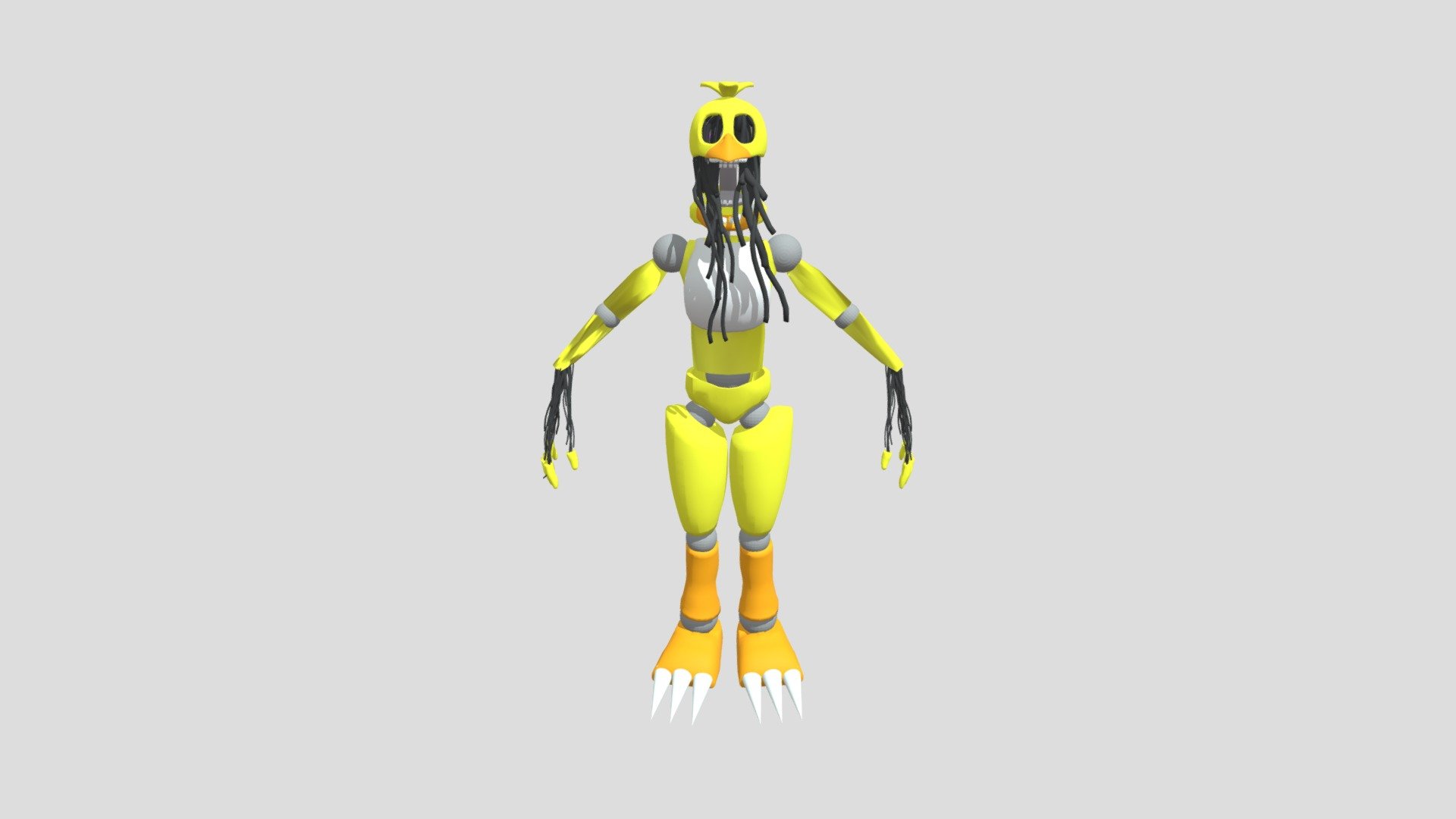 Stylized Withered Chica - Download Free 3D model by tarmacyclops  (@tarmacyclops) [c559640]