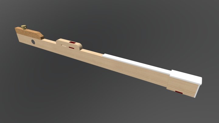 Weiße Taste eines Klaviers (Aufbau) 3D Model