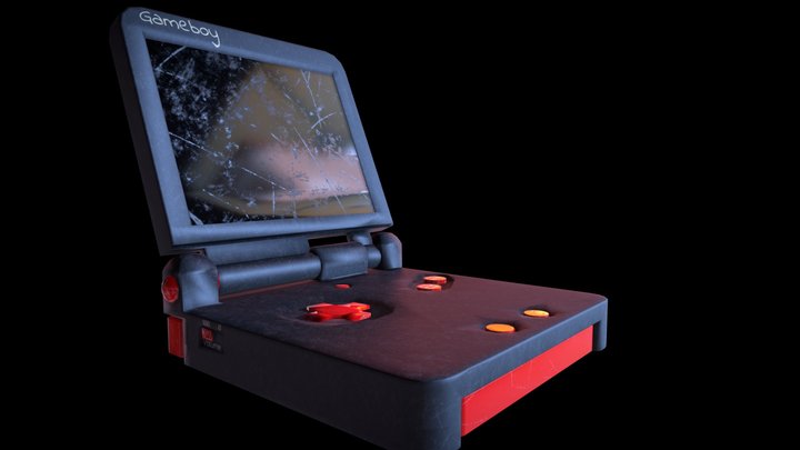 Game Boy Advance SP 3D Model